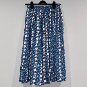Vintage Susan Bristol Floral Pleated Skirt Size 8